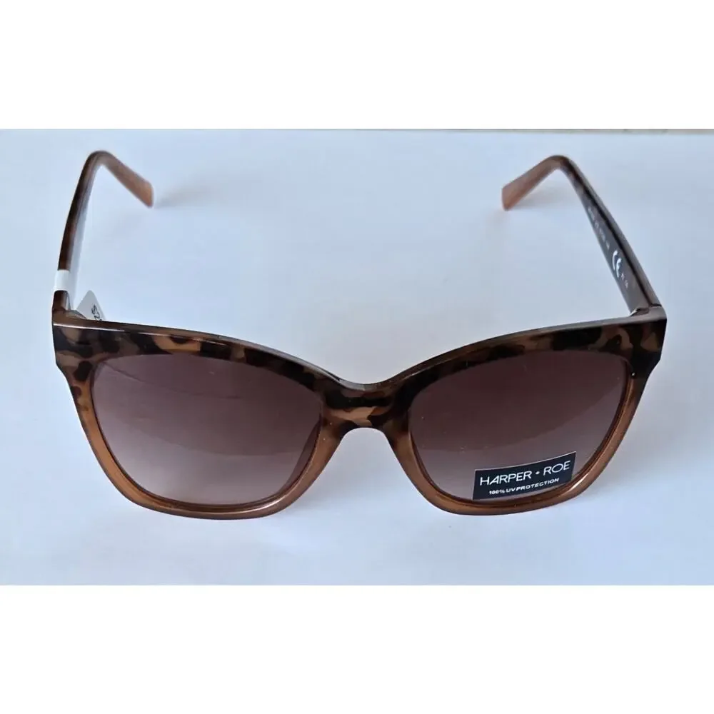 New Harper•Roe Tortoise Shell Demi Gradient Sunglasses 55-20-144 HR1000